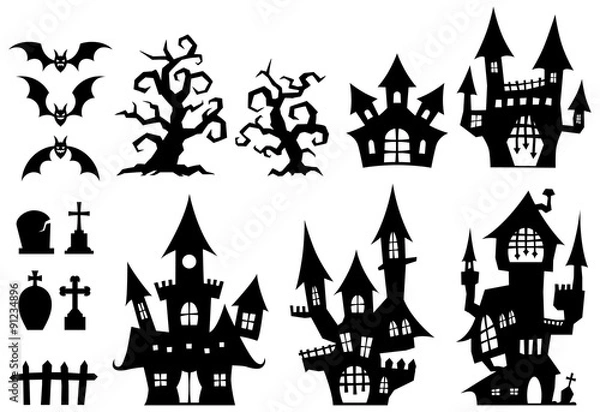 Obraz ハロウィン：ゴーストハウスセット