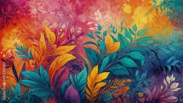 Fototapeta background with flowers