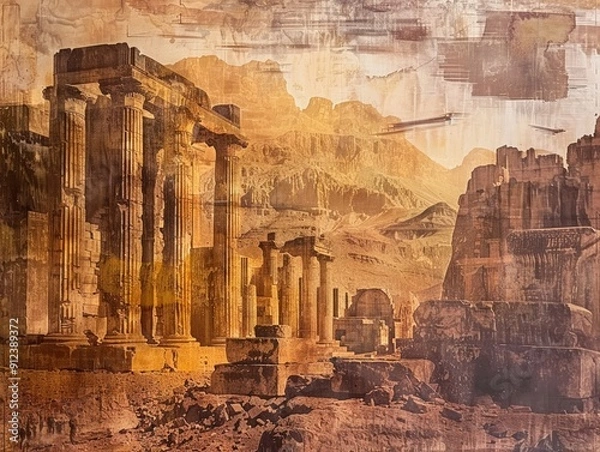 Fototapeta Ancient civilizations and ruins mysterious and grand