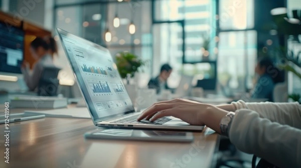 Obraz The office workspace scene