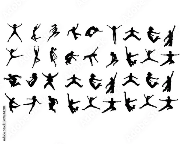 Obraz Six jumping teenagers