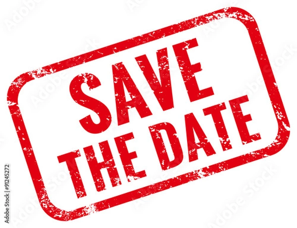 Obraz Zapisz datę Stempel rot