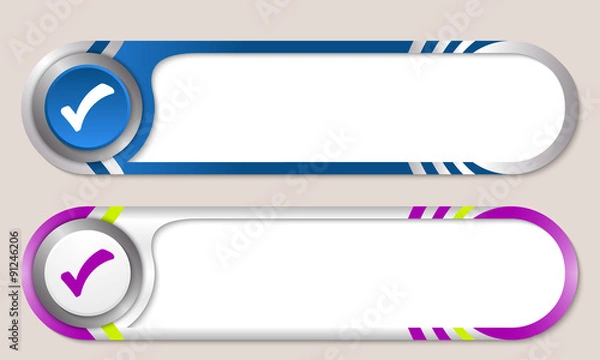 Obraz Vector buttons for your text and check box