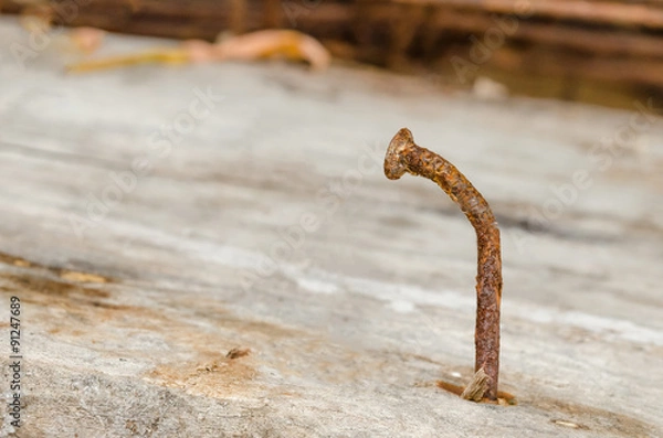 Obraz rusted nail