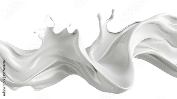 Fototapeta Abstract White Liquid Splash.