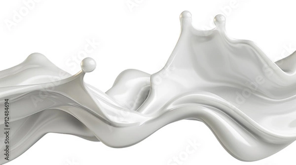 Fototapeta Abstract white liquid splash.