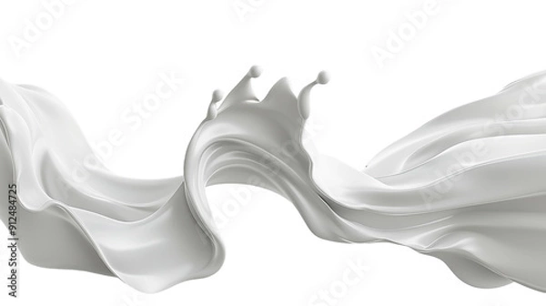 Fototapeta Abstract White Liquid Splash.