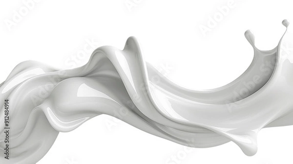 Fototapeta Abstract white liquid splash.