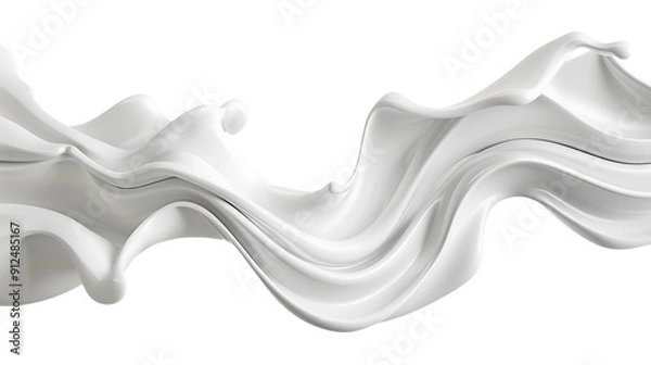 Fototapeta Abstract White Wave.