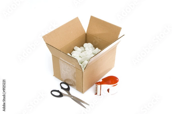 Obraz shipping supplies isolated against white background