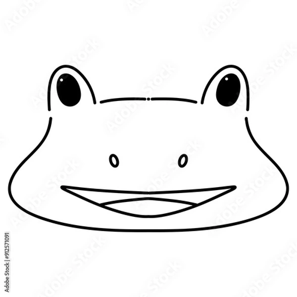 Obraz Animal faces vector for decorate. Frog face.