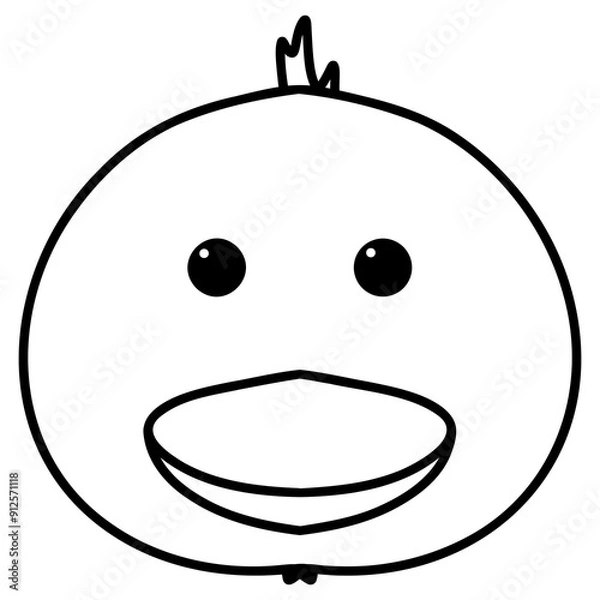 Obraz Animal faces vector for decorate. Duck face.