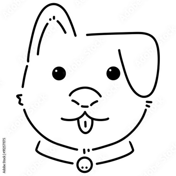 Obraz Animal faces vector for decorate. Dog face