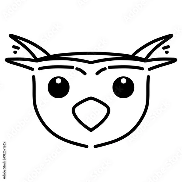 Obraz Animal faces vector for decorate. Owl face