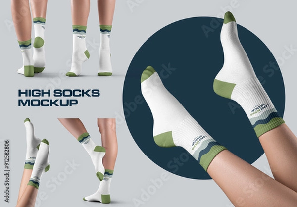 Obraz 5 Mockups of High Socks