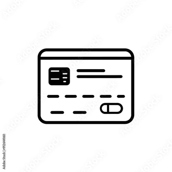 Fototapeta Credit Card Icon, Minimal Simple Logo