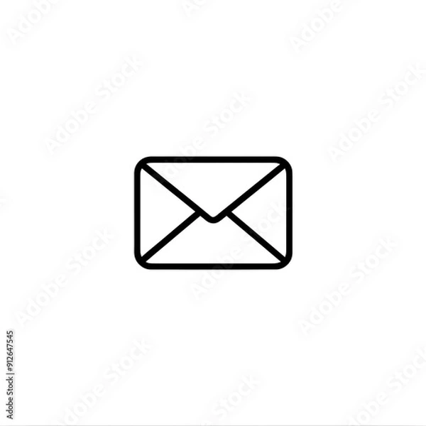 Obraz Envelope Icon, Minimal Simple Logo