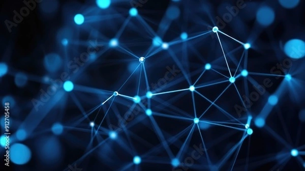 Fototapeta Digital technology network connection