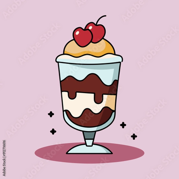 Fototapeta Delicious Dessert Vector Illustrations
