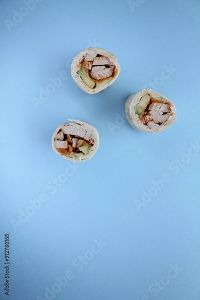 Obraz chicken rolls from the top