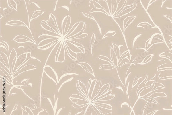 Fototapeta seamless floral background