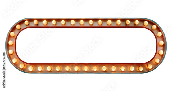Obraz Retro marquee light sign frame banner background