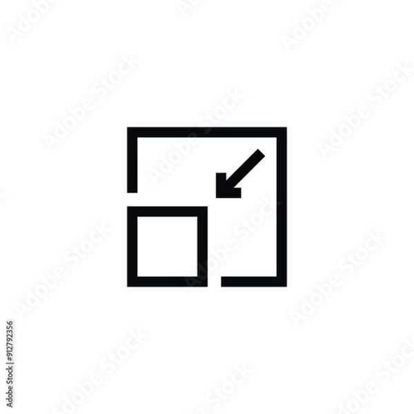 Fototapeta Size icon vector design trendy