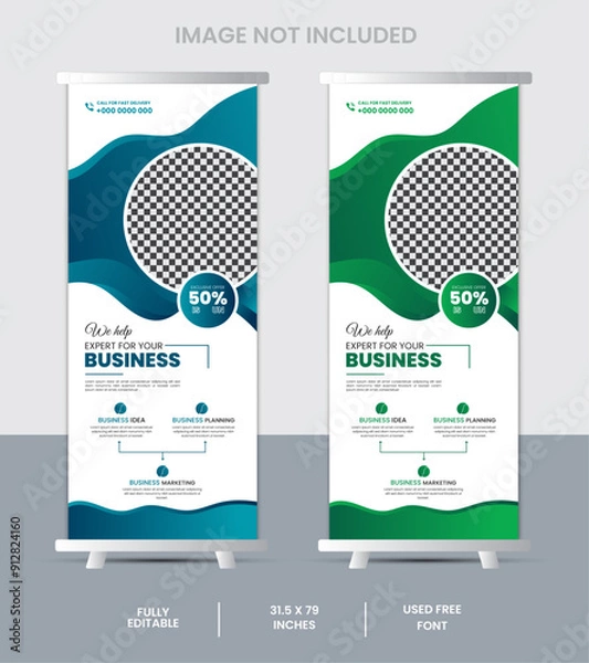 Obraz Business creative roll up display standee for presentation purpose