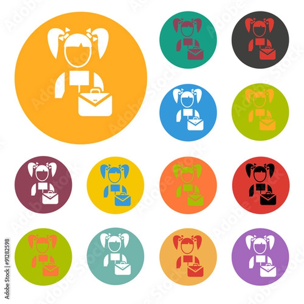 Fototapeta Girl icon