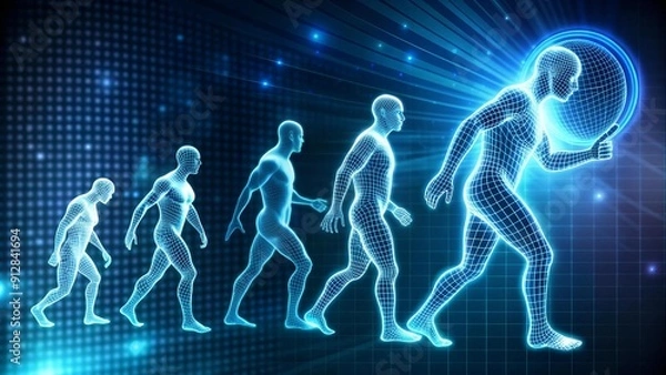 Fototapeta The Evolving Search: A Journey from Icon to Humanoid Form  Generative AI