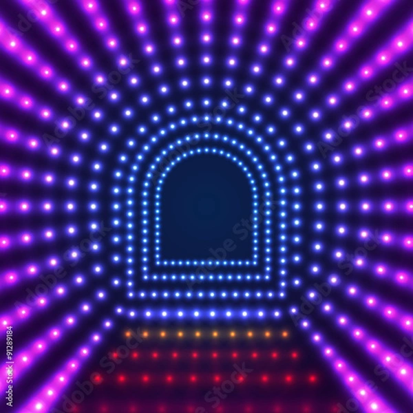 Obraz Neon Border with Light Effects