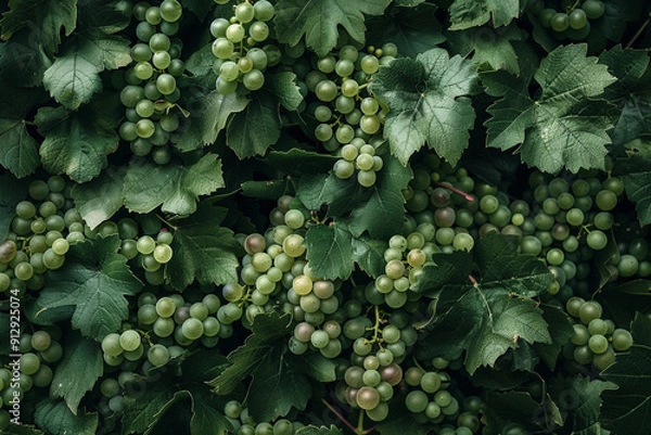 Fototapeta very dense grape plants