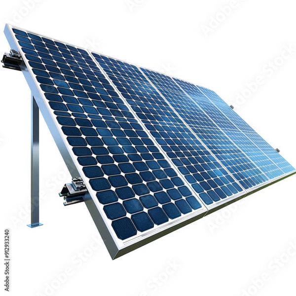 Fototapeta Solar Panel Isolated Isolated on Transparent or White Background, PNG