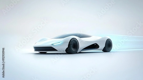 Fototapeta Generate a chrome effect illustration of a futuristic cityscape with reflective skyscrapers