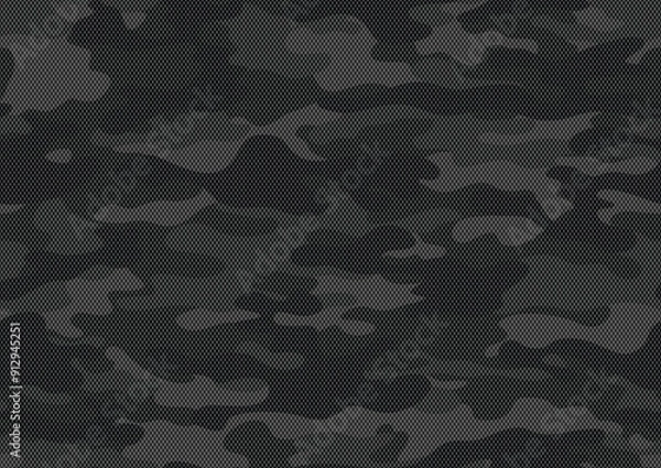 Obraz 
Camouflage black pattern seamless trendy gray dark background