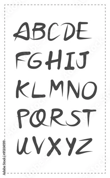 Obraz handwritten black alphabet