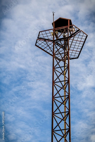 Fototapeta Speaker Tower with Sky / Speaker Tower / Speaker on High Tower with Sky Background
