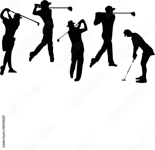 Obraz Game vector flat silhouette collection