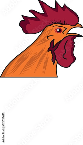 Obraz Hen vector flat silhouette collection