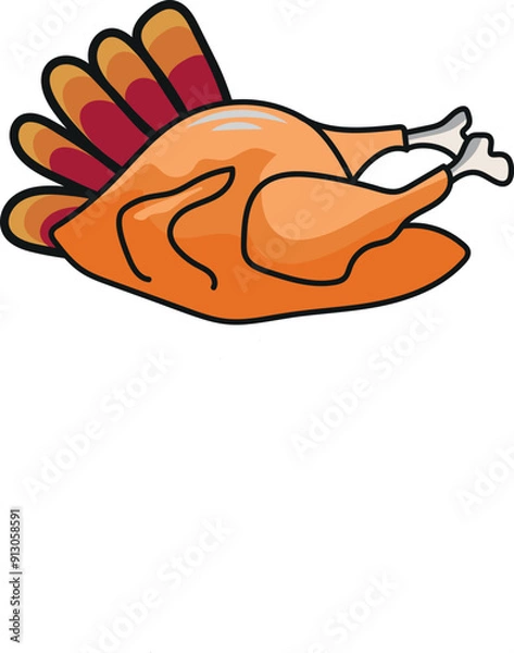 Obraz Hen vector flat silhouette collection