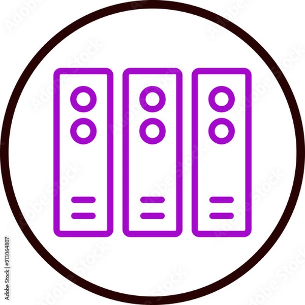 Obraz Binder Vector Line Purple Circle Black