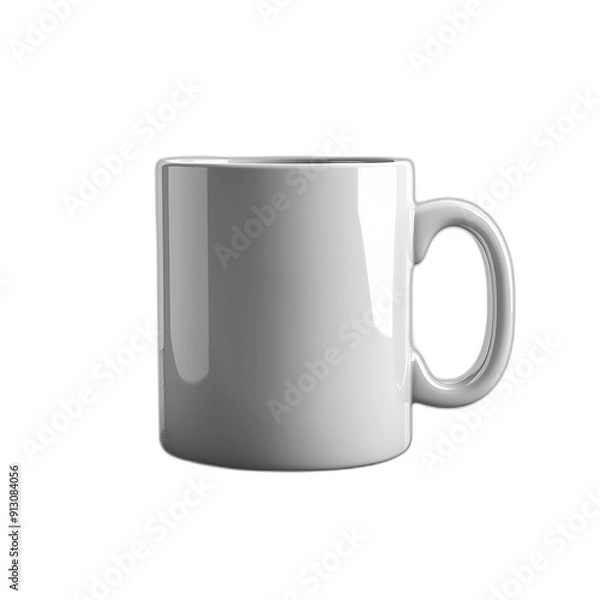 Fototapeta Minimalist 2D Mug Logo on White Background Version 6