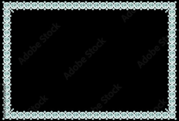 Fototapeta Square diamond border. Vector background.