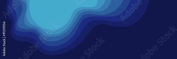 Fototapeta abstract blue flowing wave gradient design graphic vector illustration good for background, wallpaper, background template, backdrop design, advertising, ads, and business