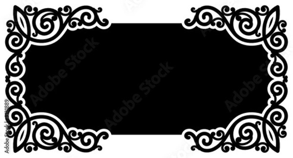 Obraz Black ornamental frame