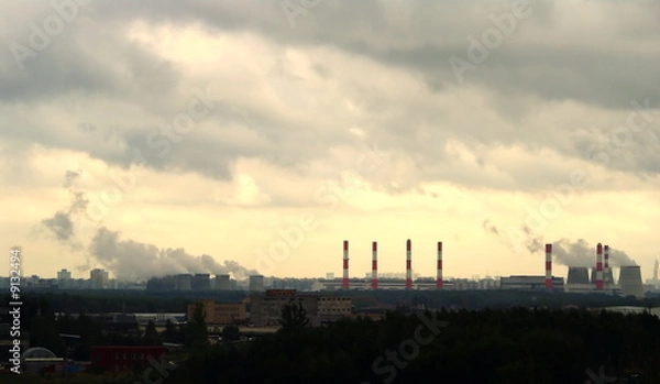 Fototapeta Pollution city