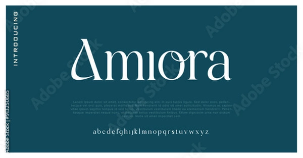 Fototapeta Amiora , modern geometric circular font with rounded edges.
