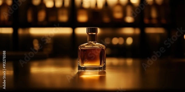 Obraz A bottle of whiskey at the table