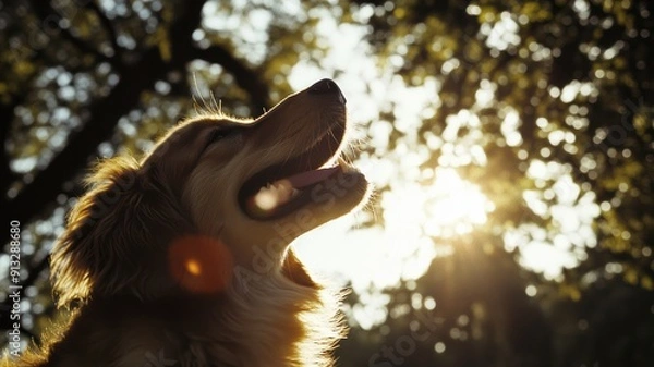 Obraz Close up of a dog in a park