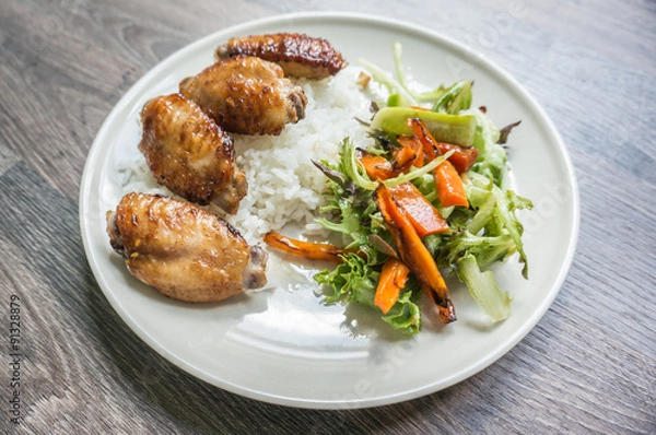 Obraz chicken grilled with salad